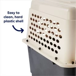 Frisco Plastic Dog & Cat Kennel, Almond & Black 10 Frisco Plastic Dog & Cat Kennel, Almond & Black -Frisco 120138 PT3. AC SS1800 V1667228948