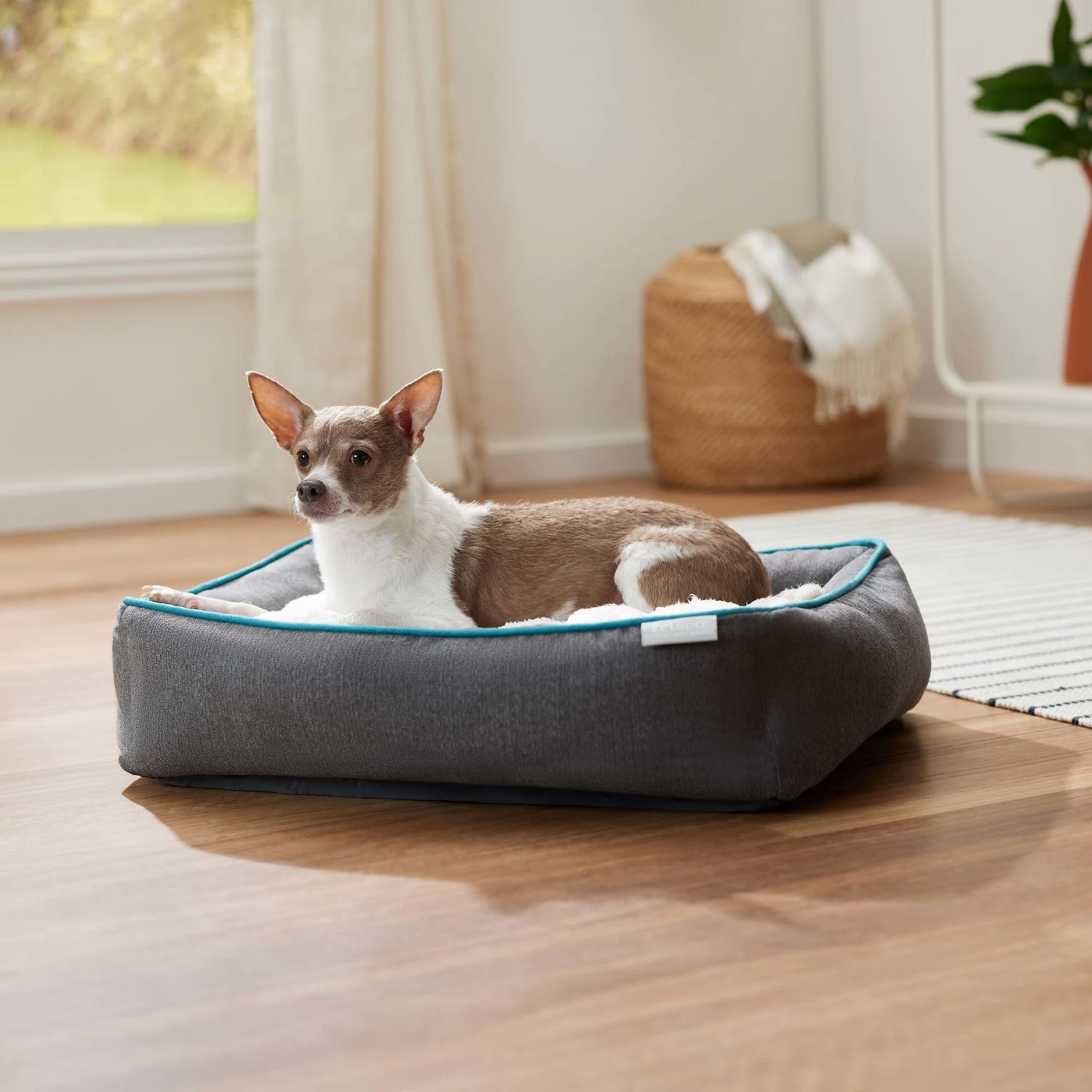 Frisco Sherpa Orthopedic Bolster Cat & Dog Bed 1 Frisco Sherpa Orthopedic Bolster Cat & Dog Bed