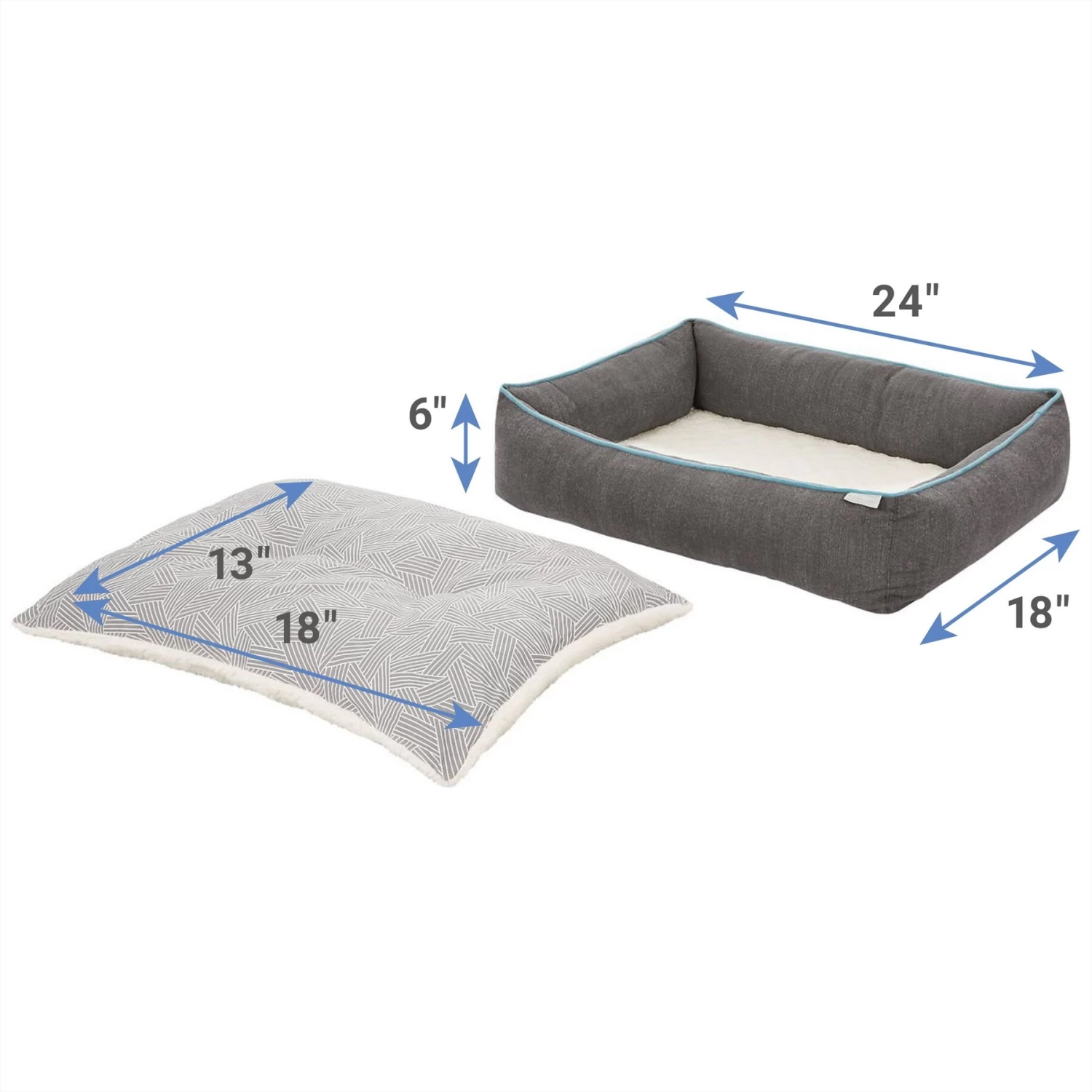 Frisco Sherpa Orthopedic Bolster Cat & Dog Bed 2 Frisco Sherpa Orthopedic Bolster Cat & Dog Bed - Image 2