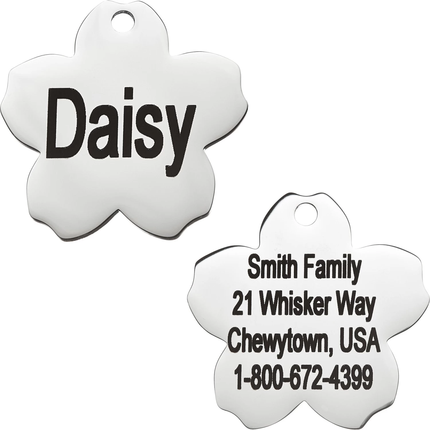 Frisco Stainless Steel Personalized Dog & Cat ID Tag, Flower 1 Frisco Stainless Steel Personalized Dog & Cat ID Tag, Flower
