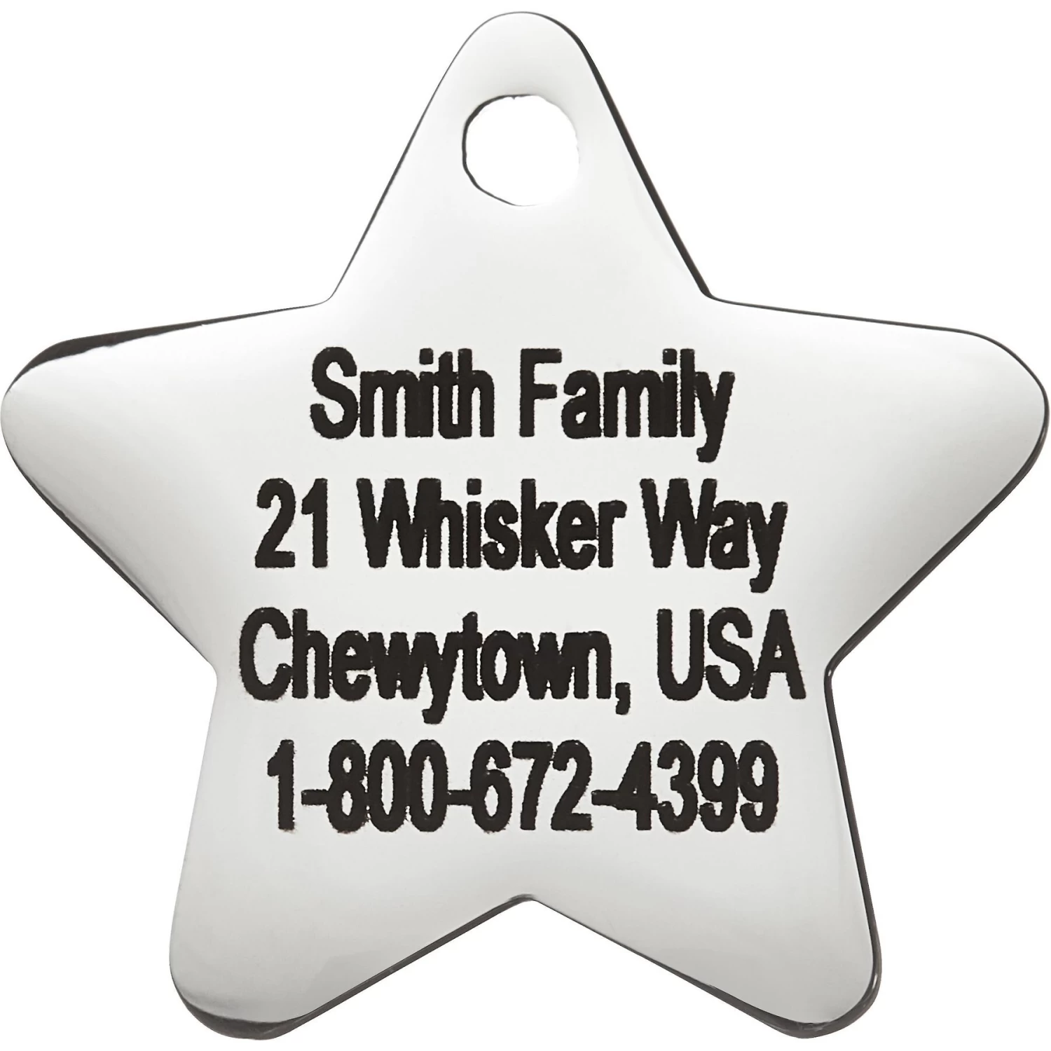 Frisco Stainless Steel Personalized Dog & Cat ID Tag, Star 4 Frisco Stainless Steel Personalized Dog & Cat ID Tag, Star - Image 4
