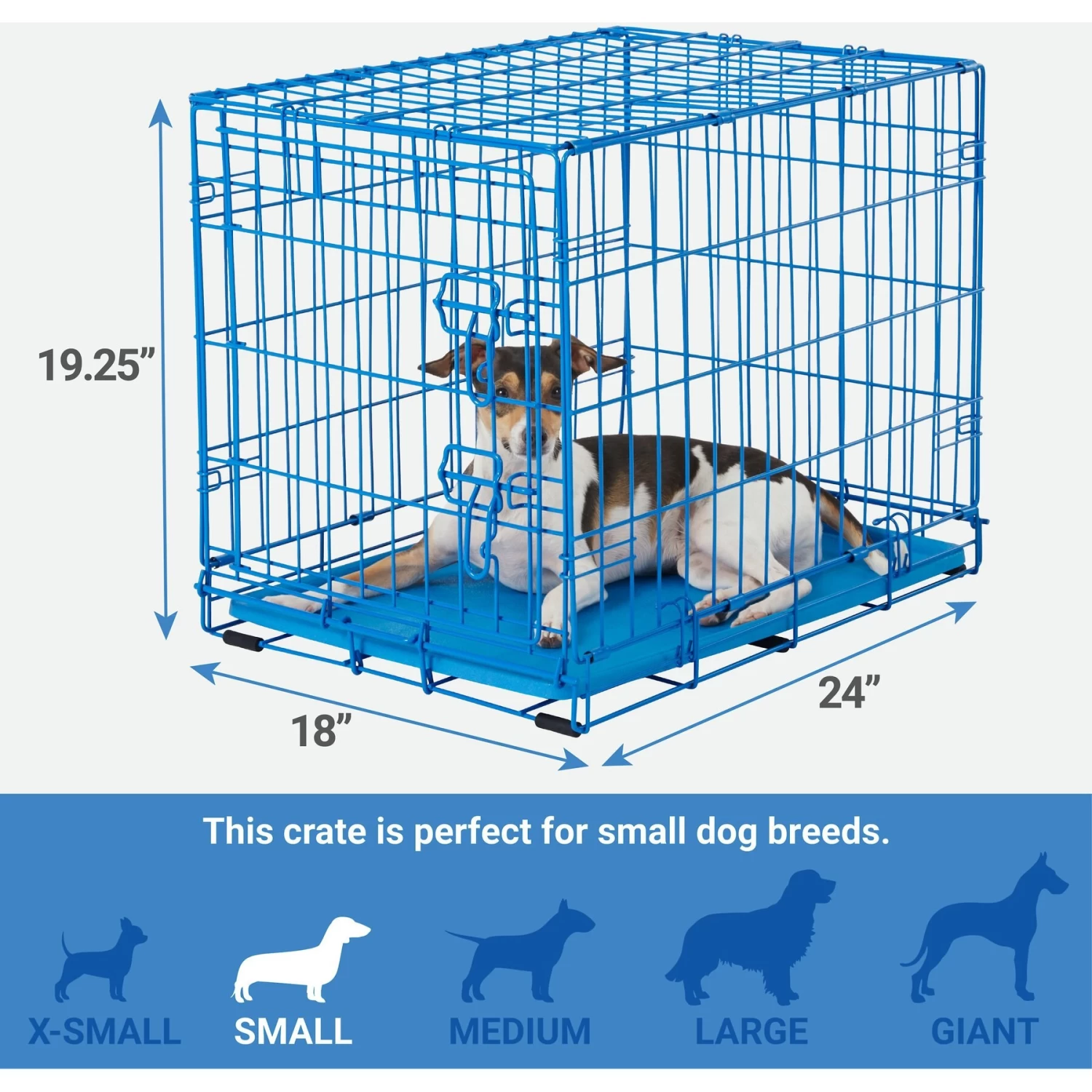 Frisco Fold & Carry Single Door Collapsible Wire Dog Crate 2 Frisco Fold & Carry Single Door Collapsible Wire Dog Crate - Image 2