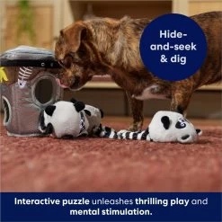 Frisco Trash Can & Raccoons Hide & Seek Puzzle Plush Squeaky Dog Toy -Frisco 174757 PT5. AC SS1800 V1691784248