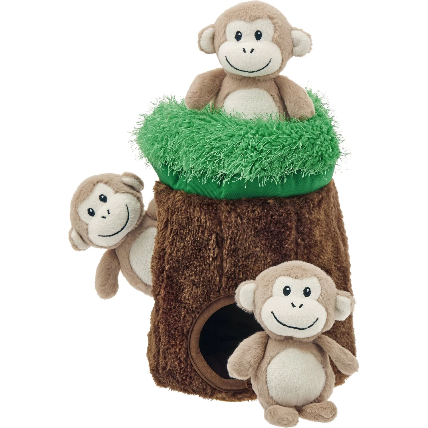 Frisco Monkeys In Tree Hide & Seek Puzzle Plush Squeaky Dog Toy 1 Frisco Monkeys In Tree Hide & Seek Puzzle Plush Squeaky Dog Toy