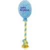 Frisco Birthday Balloon Plush With Rope Squeaky Dog Toy