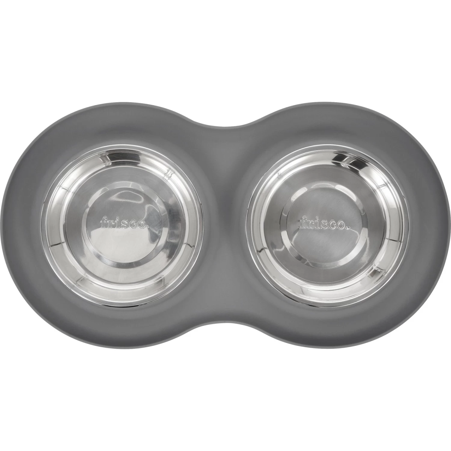 Frisco Double Stainless Steel Pet Bowl With Silicone Mat 4 Frisco Double Stainless Steel Pet Bowl With Silicone Mat - Image 4