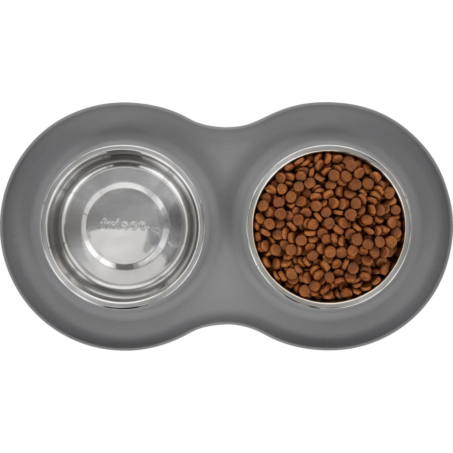 Frisco Double Stainless Steel Pet Bowl With Silicone Mat 5 Frisco Double Stainless Steel Pet Bowl With Silicone Mat - Image 5