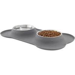 Frisco Silicone Stainless Steel Double Diner Dog & Cat Bowl 9 Frisco Silicone Stainless Steel Double Diner Dog & Cat Bowl -Frisco 215990 PT2. AC SS1800 V1591020093
