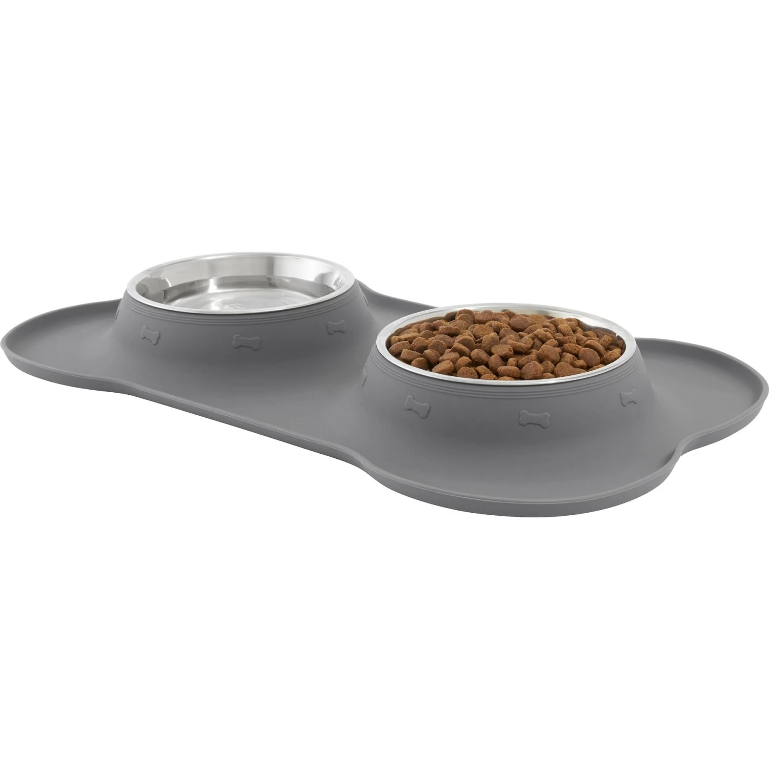 Frisco Silicone Stainless Steel Double Diner Dog & Cat Bowl 3 Frisco Silicone Stainless Steel Double Diner Dog & Cat Bowl - Image 3