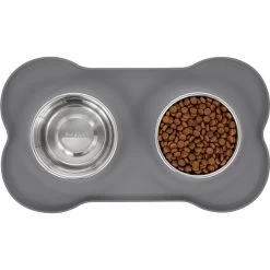 Frisco Silicone Stainless Steel Double Diner Dog & Cat Bowl 11 Frisco Silicone Stainless Steel Double Diner Dog & Cat Bowl -Frisco 215990 PT4. AC SS1800 V1591020097
