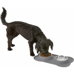 Frisco Silicone Stainless Steel Double Diner Dog & Cat Bowl 12 Frisco Silicone Stainless Steel Double Diner Dog & Cat Bowl -Frisco 215990 PT5. AC SS1800 V1605662218