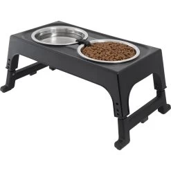 Frisco Stainless Steel Bowls With Adjustable Elevated Holder -Frisco 216015 PT2. AC SS1800 V1591020383