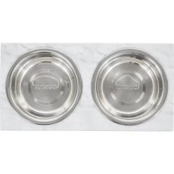Frisco Marble Print Stainless Steel Double Elevated Dog Bowl -Frisco 216017 PT3. AC SS1800 V1591020397