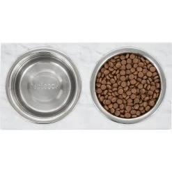 Frisco Marble Print Stainless Steel Double Elevated Dog Bowl -Frisco 216017 PT4. AC SS1800 V1591020400