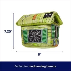 Frisco Halloween Haunted Shack Hide & Seek Puzzle Plush Squeaky Dog Toy -Frisco 218598 PT1. AC SS1800 V1689878038