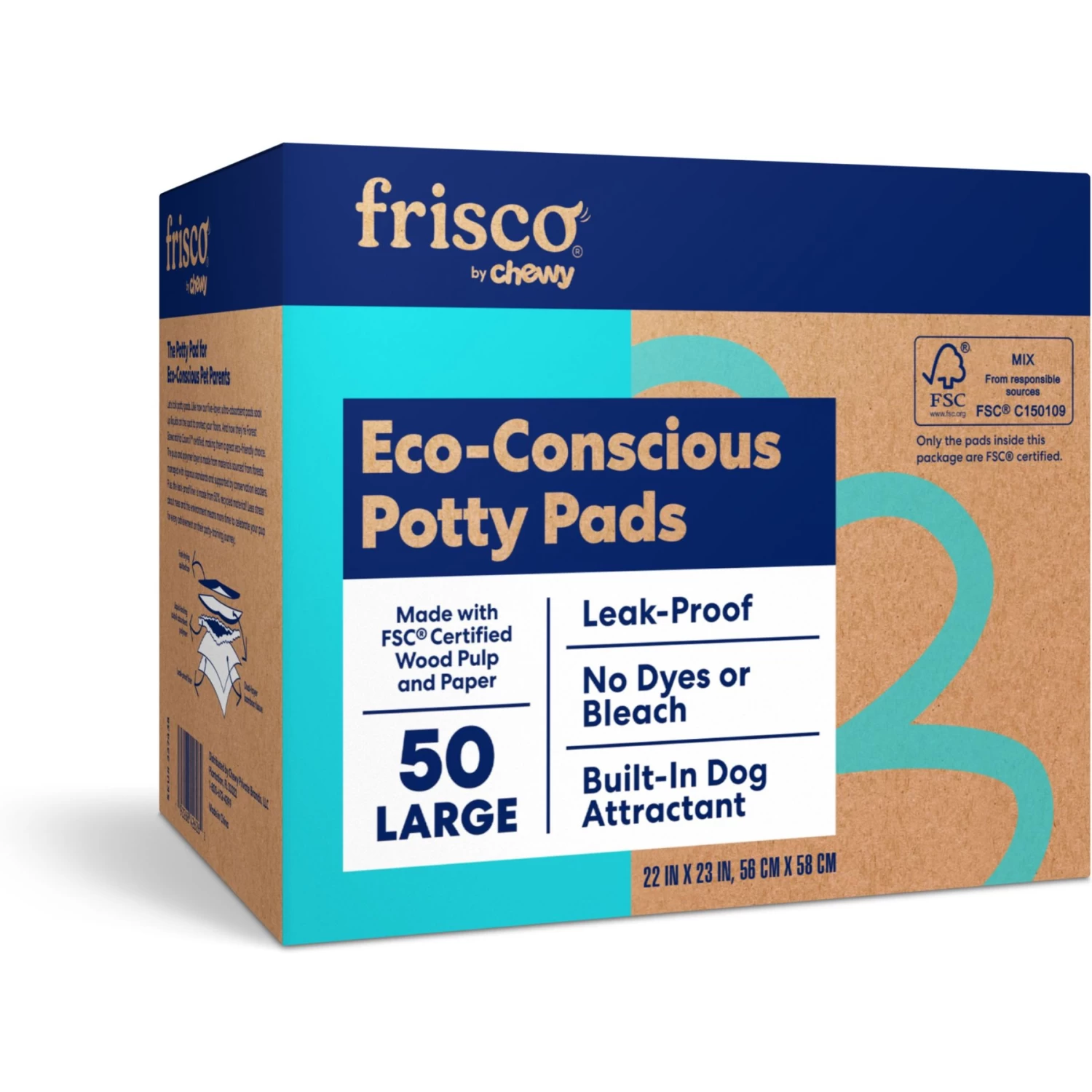 Frisco Large Eco-Conscious Dog Training & Potty Pads 1 Frisco Large Eco-Conscious Dog Training & Potty Pads