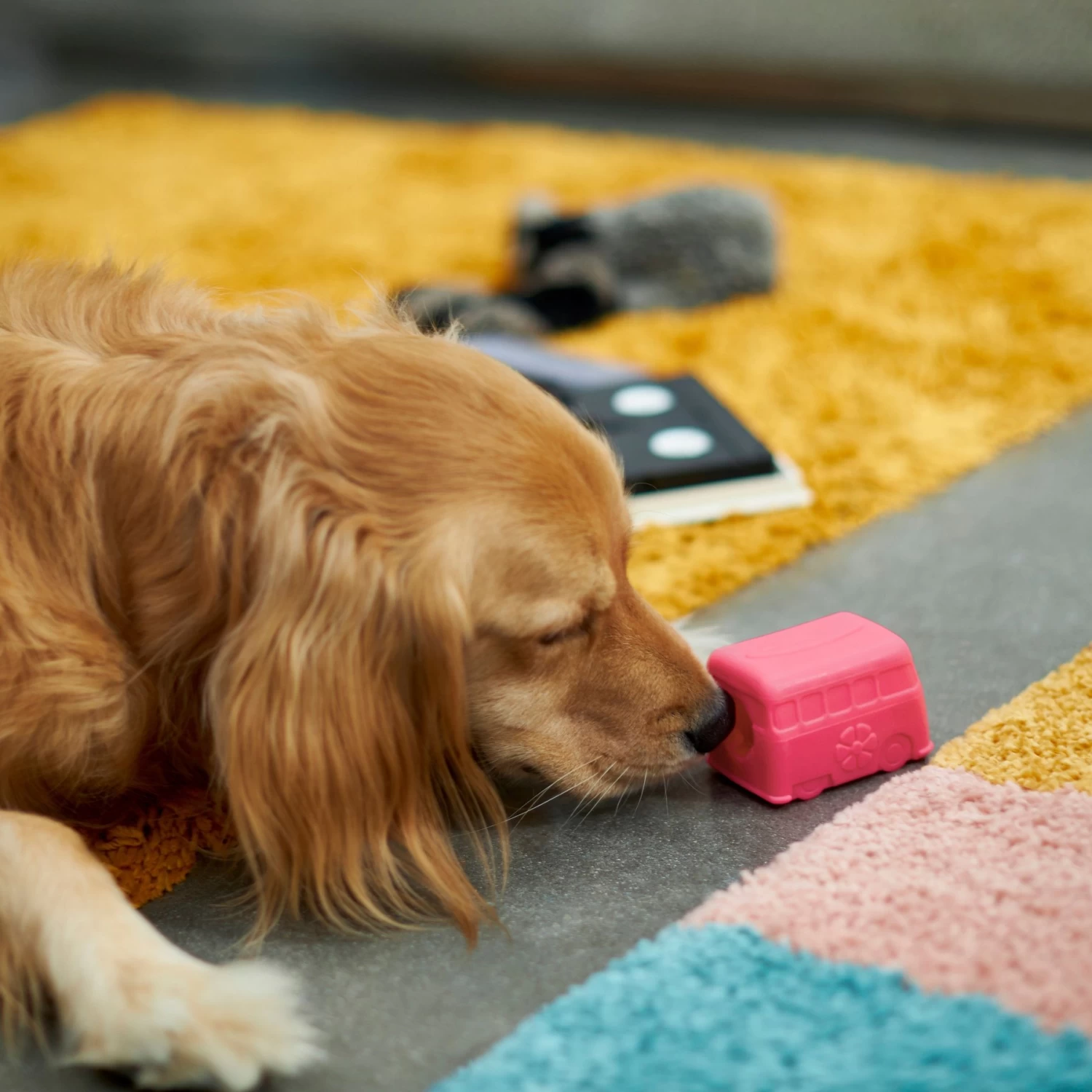 Frisco Retro Funky Van TPE Treat Dispenser Dog Toy, Medium/Large 4 Frisco Retro Funky Van TPE Treat Dispenser Dog Toy, Medium/Large - Image 4