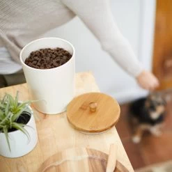 Frisco Melamine Dog & Cat Treat Jar With Bamboo Lid -Frisco 232068 PT8. AC SS1800 V1605738445