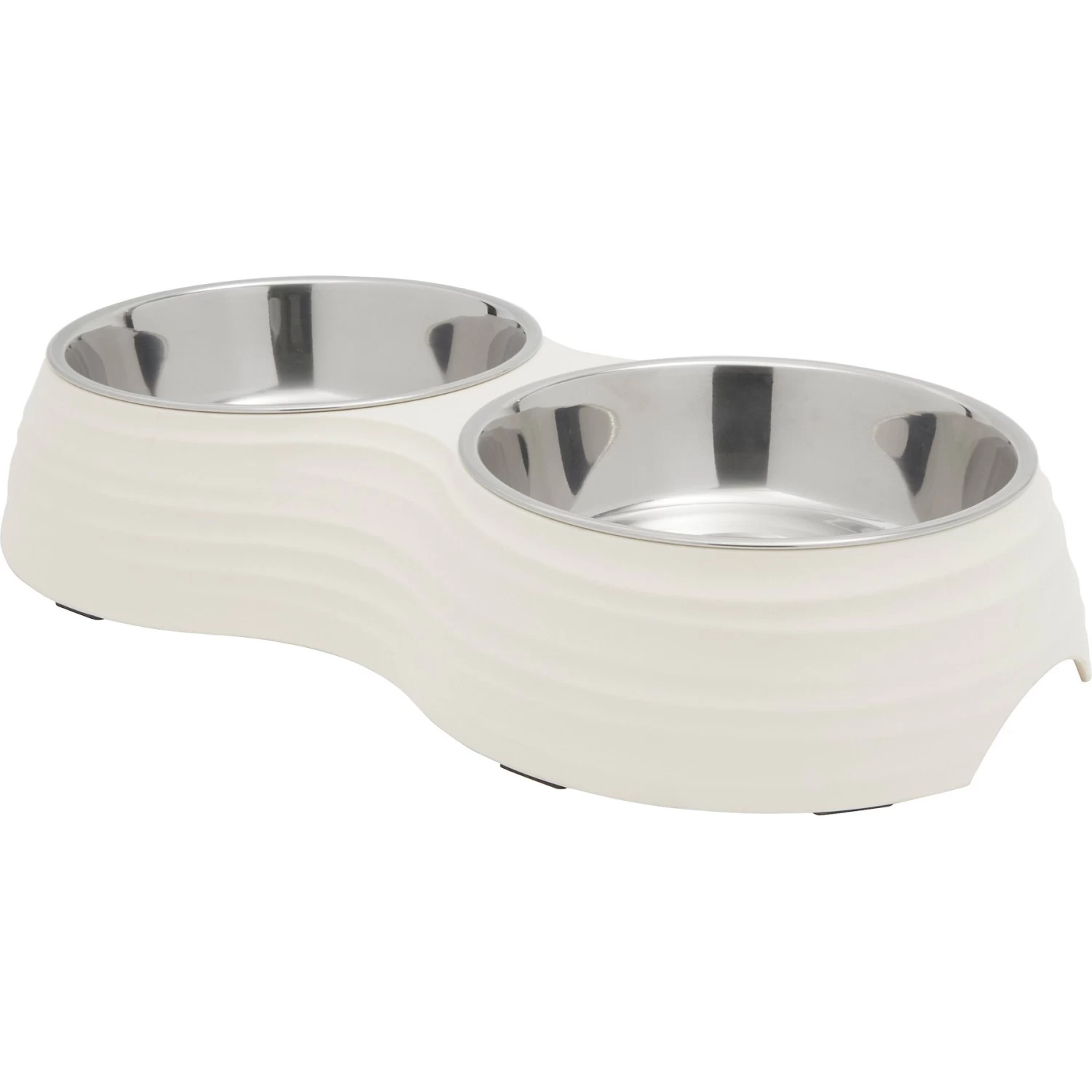Frisco Stainless Steel Double Dog Bowls With Melamine Stand 1 Frisco Stainless Steel Double Dog Bowls With Melamine Stand
