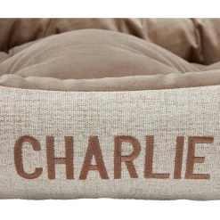 Frisco Rectangular Personalized Bolster Dog Bed W/Removable Cover, Beige, Large -Frisco 234948 PT3. AC SS1800 V1600208174