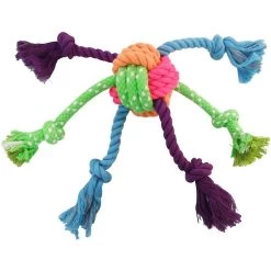 Frisco Fetch Colorful Ball Knot Rope Dog Toy