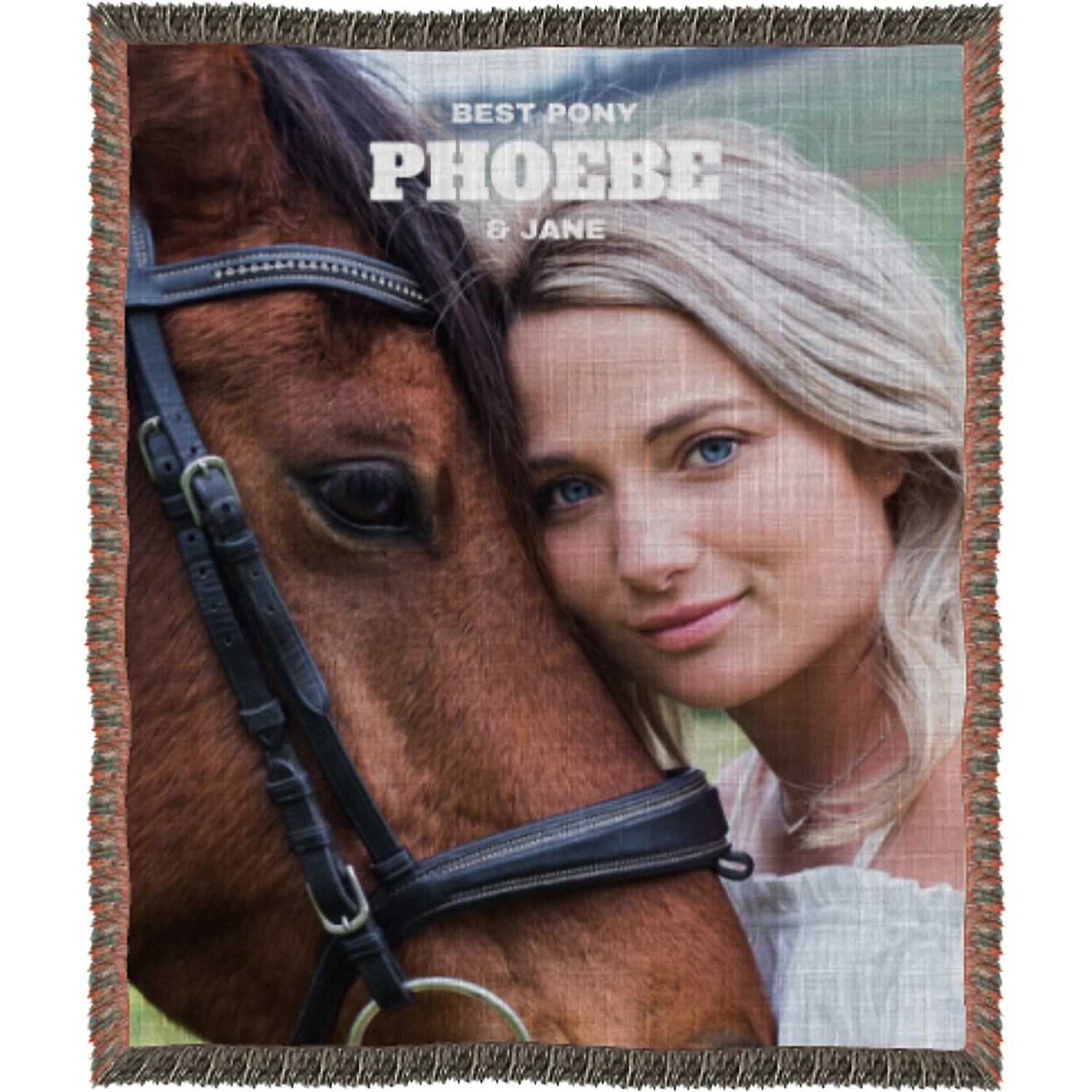 Frisco Portrait Woven Throw Personalized Blanket 1 Frisco Portrait Woven Throw Personalized Blanket