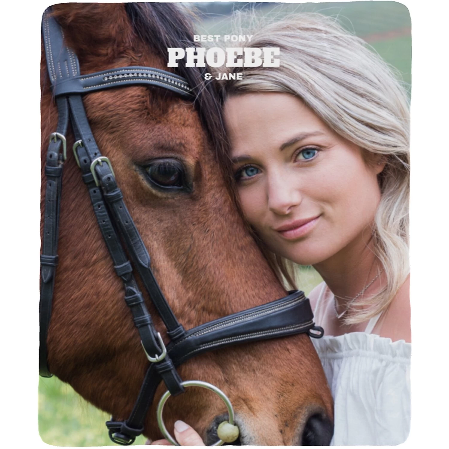 Frisco Portrait Sherpa Fleece Personalized Blanket, 60" X 80" 1 Frisco Portrait Sherpa Fleece Personalized Blanket, 60" X 80"