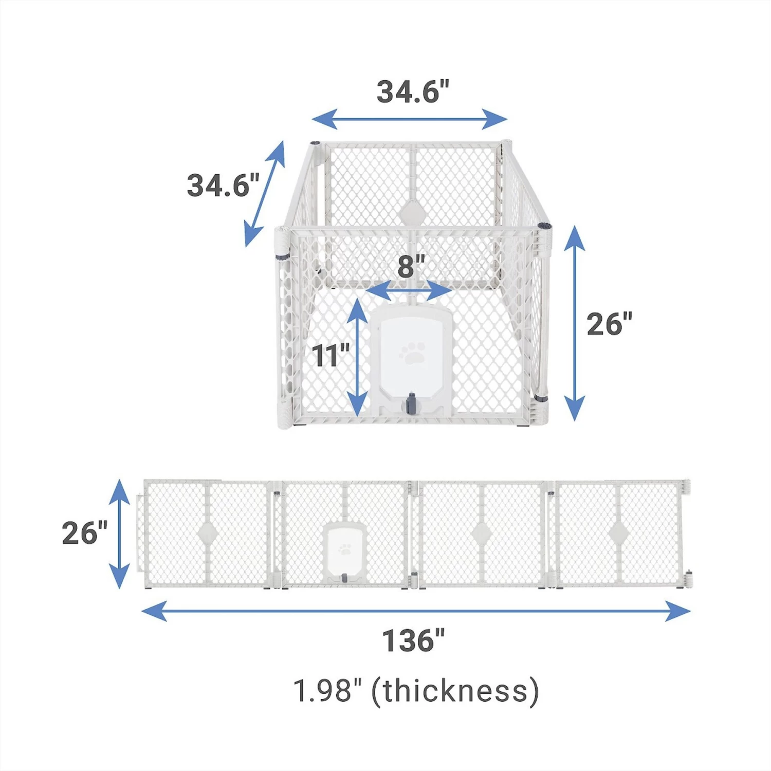 Frisco 4-Panel Plastic Exercise Dog Playpen 2 Frisco 4-Panel Plastic Exercise Dog Playpen - Image 2