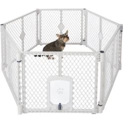 Frisco 6-Panel Plastic Exercise Dog Playpen, Light Gray -Frisco 252045 PT2. AC SS1800 V1611089724