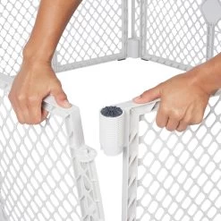 Frisco 6-Panel Plastic Exercise Dog Playpen, Light Gray -Frisco 252045 PT4. AC SS1800 V1611089735