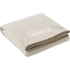 Frisco Faux Linen Personalized Dog & Cat Blanket, Beige, Large 9 Frisco Faux Linen Personalized Dog & Cat Blanket, Beige, Large -Frisco 252621 PT2. AC SS1800 V1604672815
