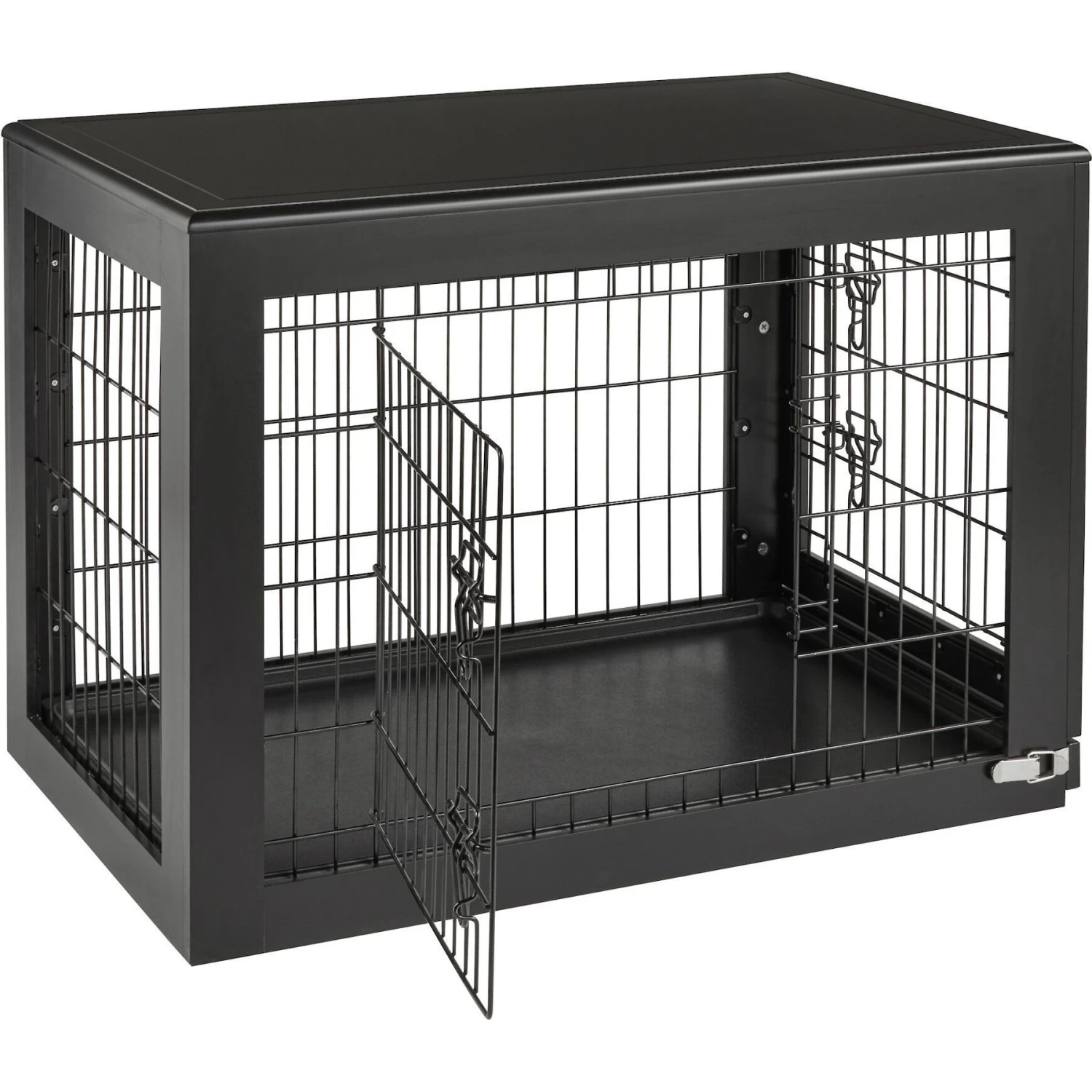 Frisco Double Door Furniture Style Dog Crate, Black 5 Frisco Double Door Furniture Style Dog Crate, Black - Image 5