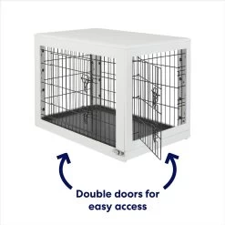 Frisco Double Door Furniture Style Dog Crate, White 7 Frisco Double Door Furniture Style Dog Crate, White -Frisco 253029 PT3. AC SS1800 V1617644305