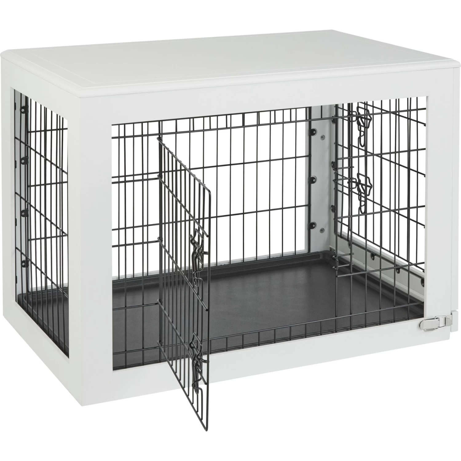 Frisco Double Door Furniture Style Dog Crate, White 5 Frisco Double Door Furniture Style Dog Crate, White - Image 5