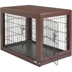 Frisco Double Door Furniture Style Dog Crate, Brown -Frisco 253033 PT3. AC SS1800 V1617644270