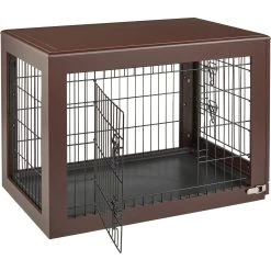 Frisco Double Door Furniture Style Dog Crate, Brown -Frisco 253033 PT4. AC SS1800 V1617644275
