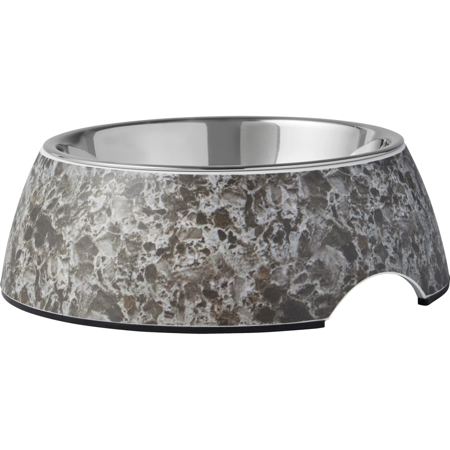 Frisco Black Marble Design Stainless Steel Dog & Cat Bowl 1 Frisco Black Marble Design Stainless Steel Dog & Cat Bowl
