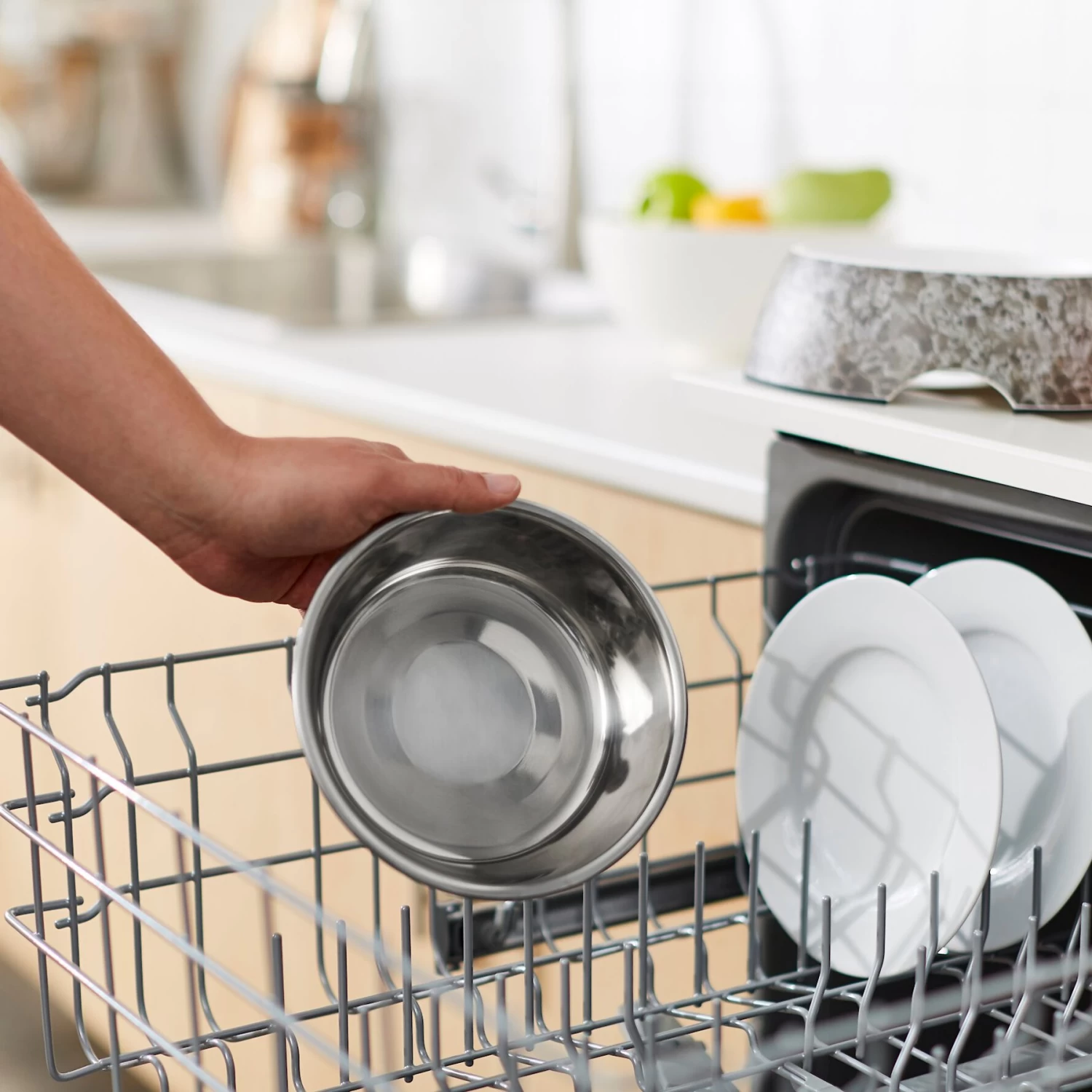 Frisco Black Marble Design Stainless Steel Dog & Cat Bowl 8 Frisco Black Marble Design Stainless Steel Dog & Cat Bowl - Image 8