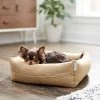 Frisco Faux Felt Reversible Modern Zipper Bolster Cat & Dog Bed