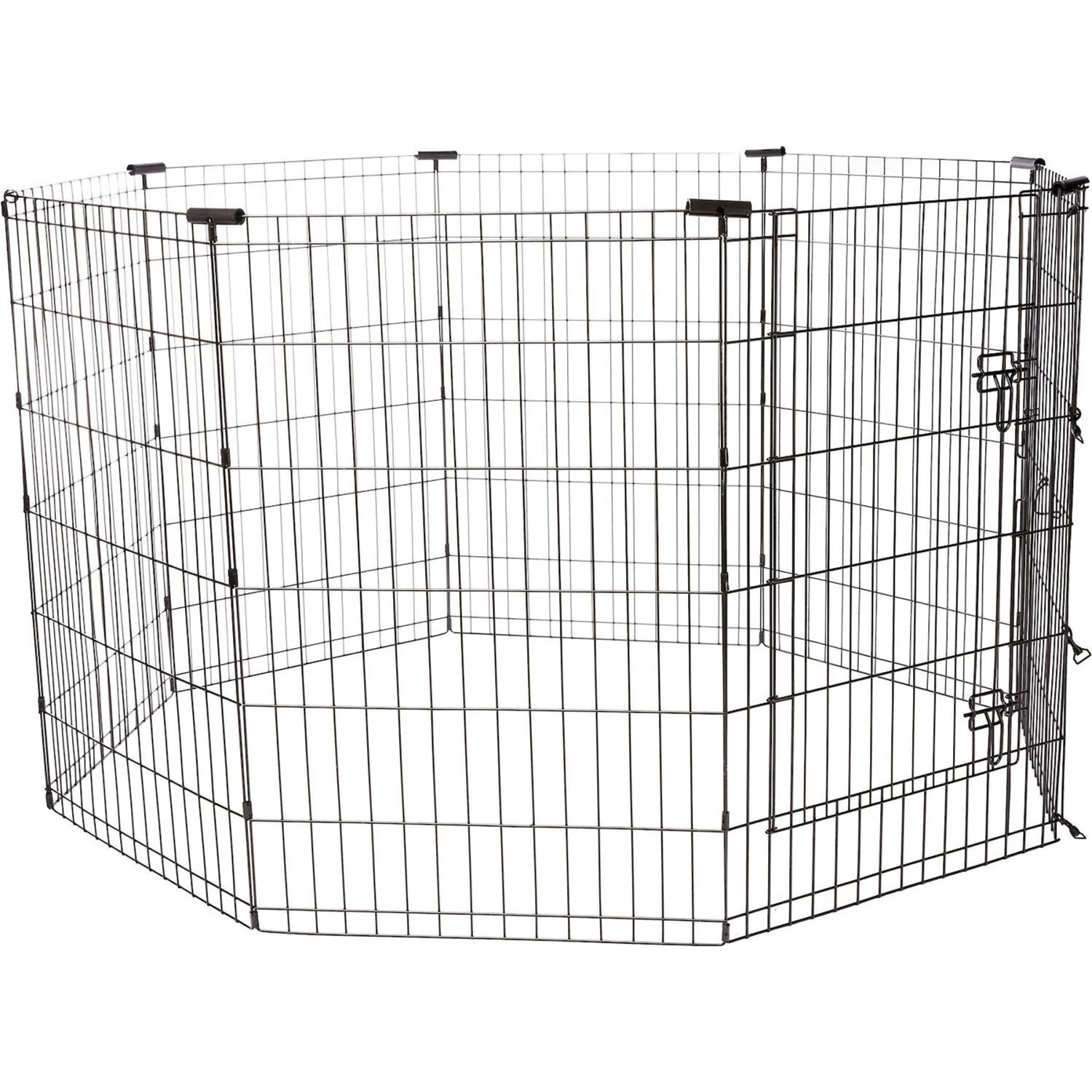 Frisco Heavy Duty Fold & Carry Double Door Collapsible Wire Dog Crate & Frisco Wire Dog & Small Pet Exercise Pen With Step-Through Door 4 Frisco Heavy Duty Fold & Carry Double Door Collapsible Wire Dog Crate & Frisco Wire Dog & Small Pet Exercise Pen With Step-Through Door - Image 4