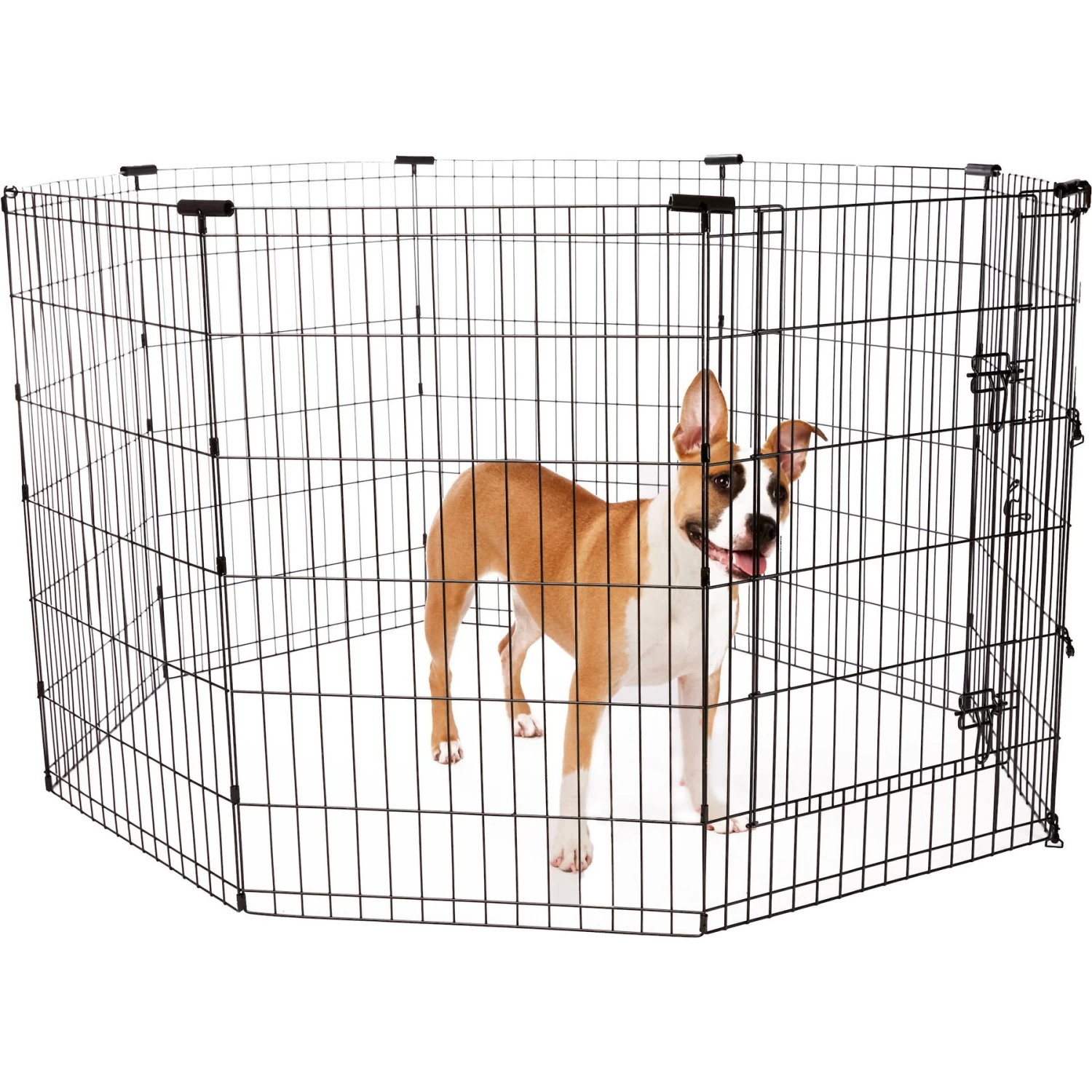 Frisco Heavy Duty Fold & Carry Double Door Collapsible Wire Dog Crate & Frisco Wire Dog & Small Pet Exercise Pen With Step-Through Door 5 Frisco Heavy Duty Fold & Carry Double Door Collapsible Wire Dog Crate & Frisco Wire Dog & Small Pet Exercise Pen With Step-Through Door - Image 5