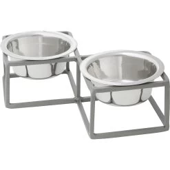 Frisco Elevated Diamond Stainless Steel Double Diner Dog & Cat Bowl 9 Frisco Elevated Diamond Stainless Steel Double Diner Dog & Cat Bowl -Frisco 257147 PT2. AC SS1800 V1612365678