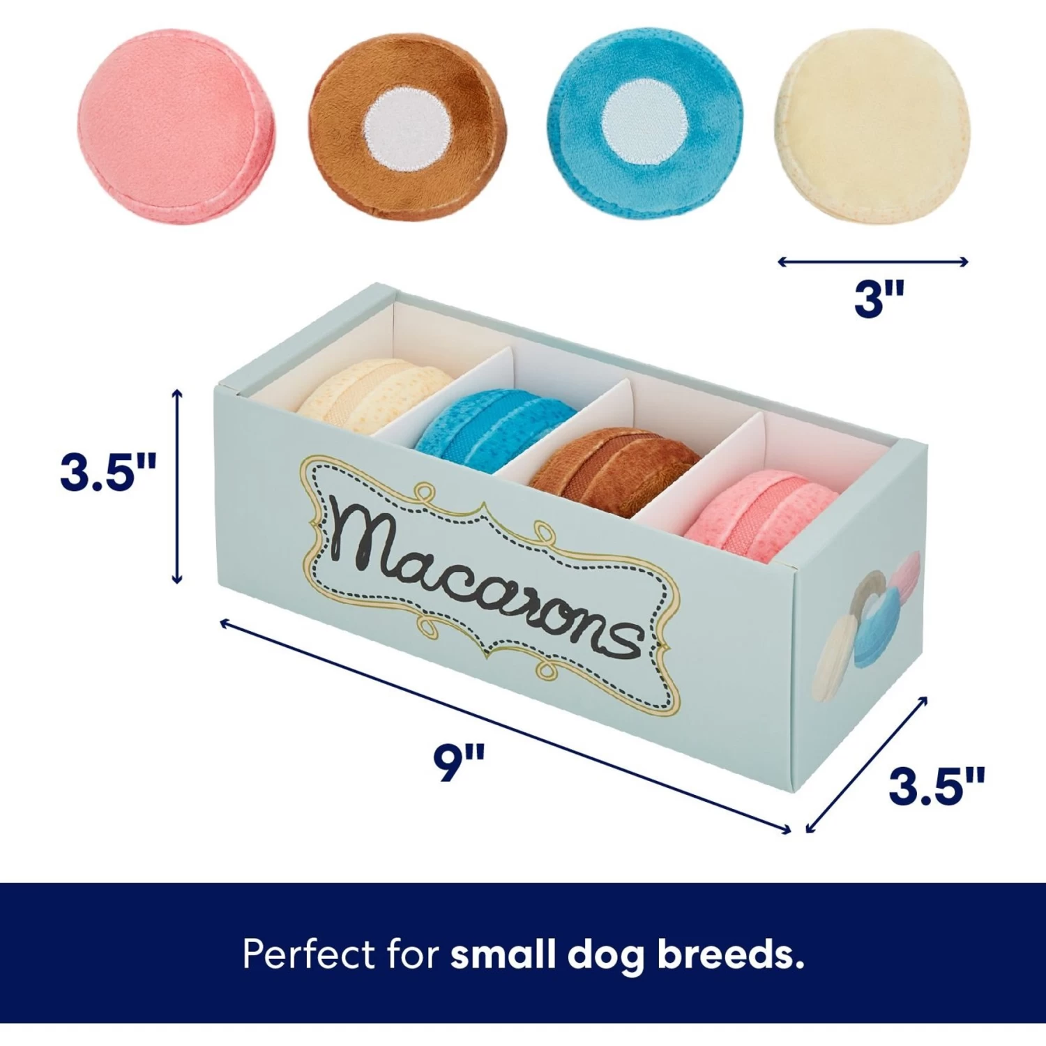 Frisco Macaron Interactive Plush Squeaky Dog Toy 2 Frisco Macaron Interactive Plush Squeaky Dog Toy - Image 2