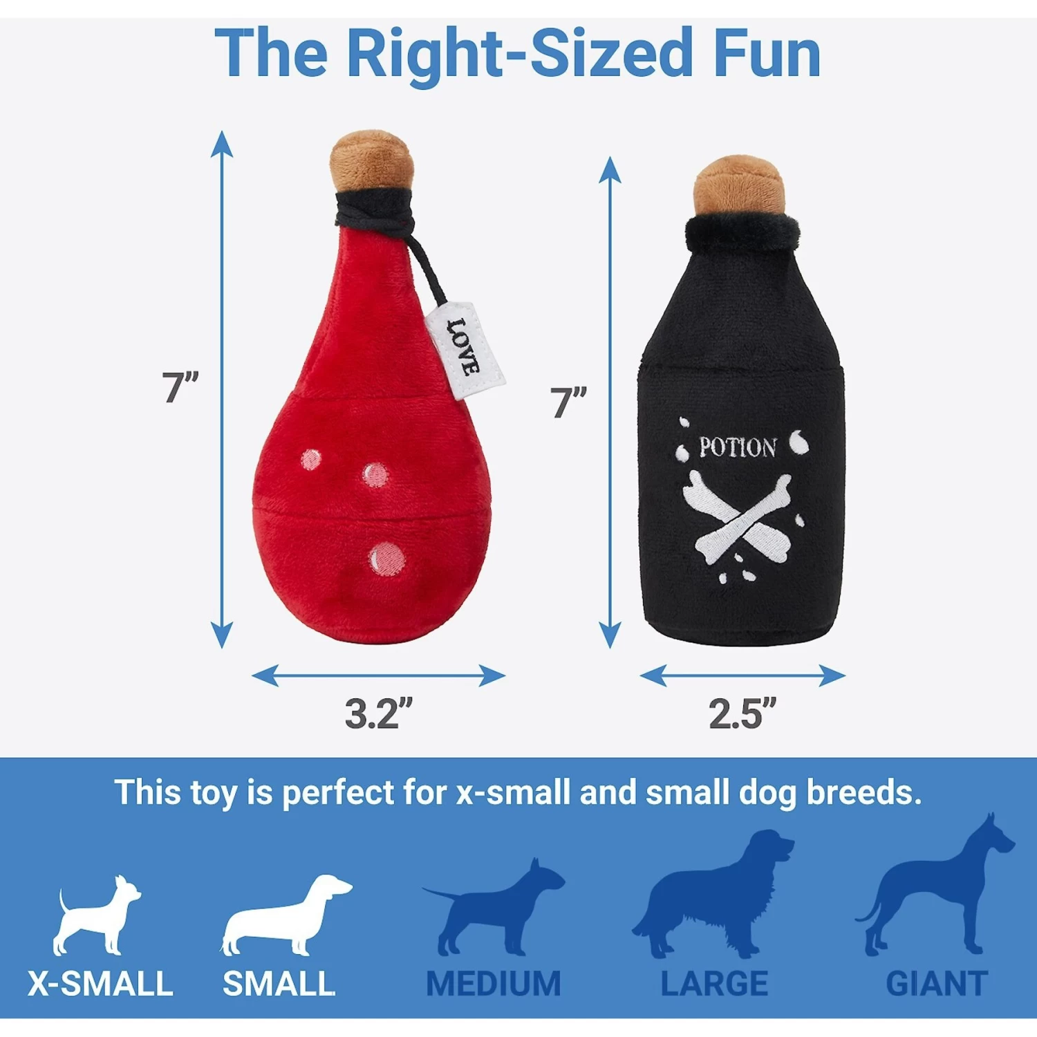 Frisco Magic Potions Plush Squeaky Dog Toy 2 Frisco Magic Potions Plush Squeaky Dog Toy - Image 2