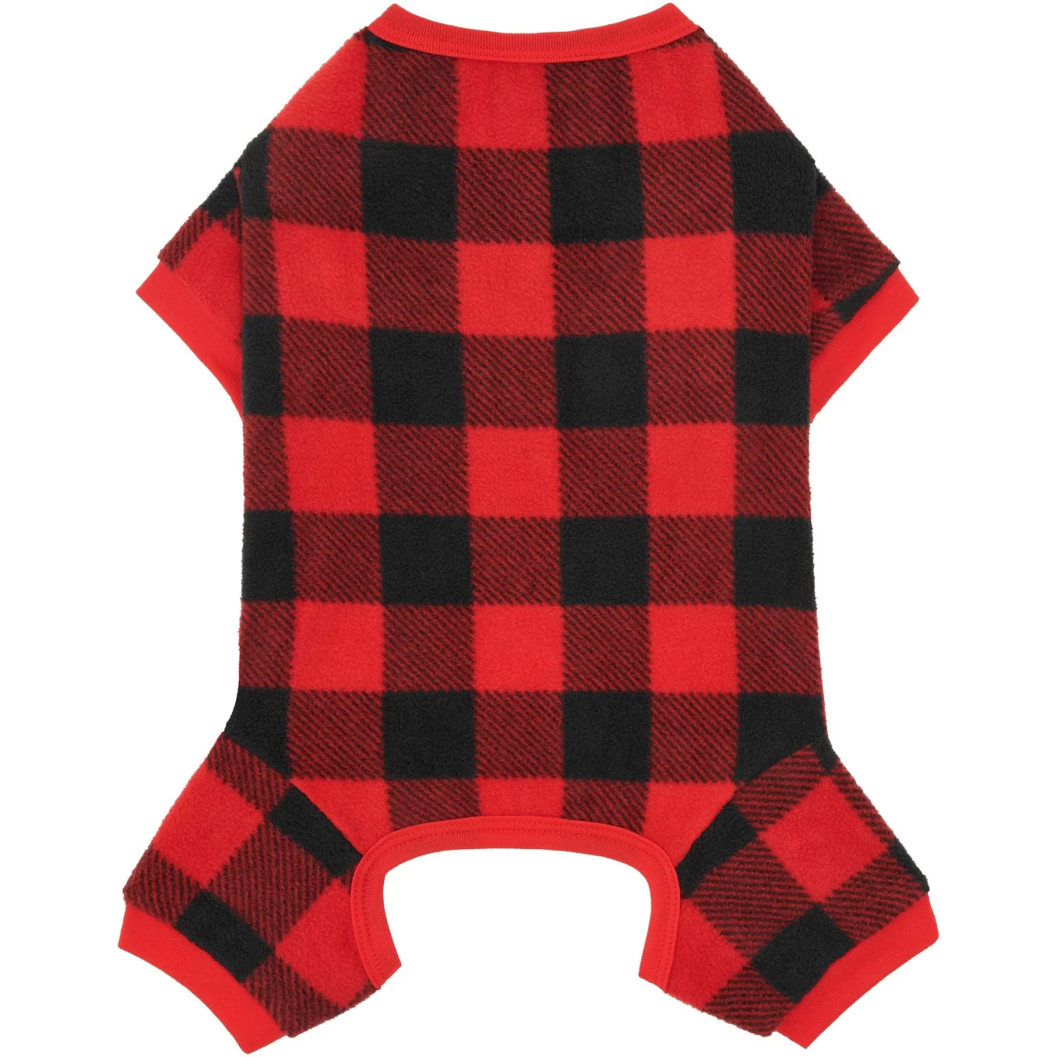 Frisco Dog & Cat Cozy Polar Fleece PJs, Red Plaid 1 Frisco Dog & Cat Cozy Polar Fleece PJs, Red Plaid