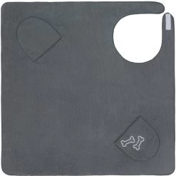 Frisco Embroidered Pawprint Microfiber Dog Bath Cape Towel