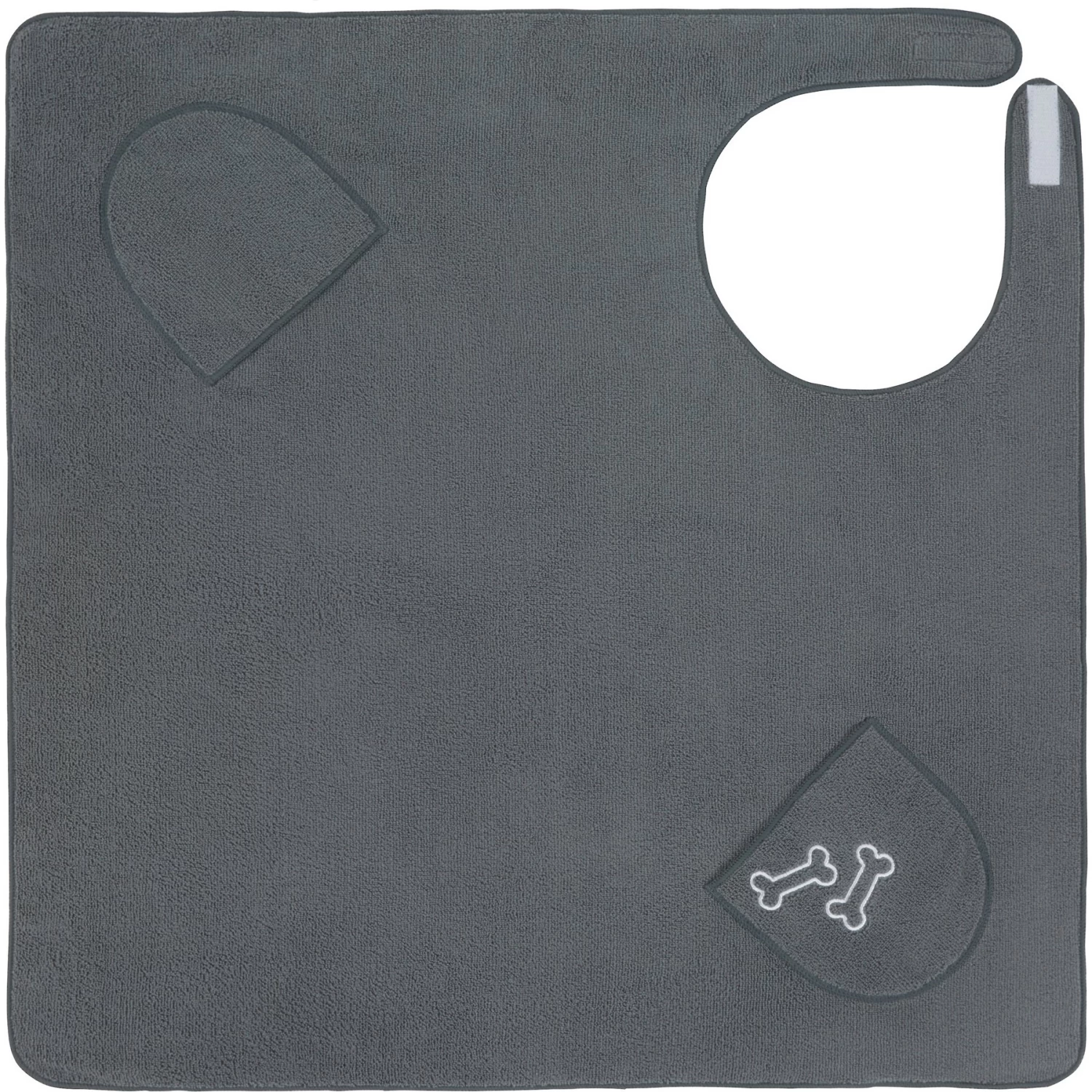 Frisco Embroidered Pawprint Microfiber Dog Bath Cape Towel 1 Frisco Embroidered Pawprint Microfiber Dog Bath Cape Towel