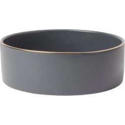 Frisco Modern Gold Rim Ceramic Dog & Cat Bowl