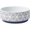 Frisco Geometric Triangles Non-skid Ceramic Dog & Cat Bowl