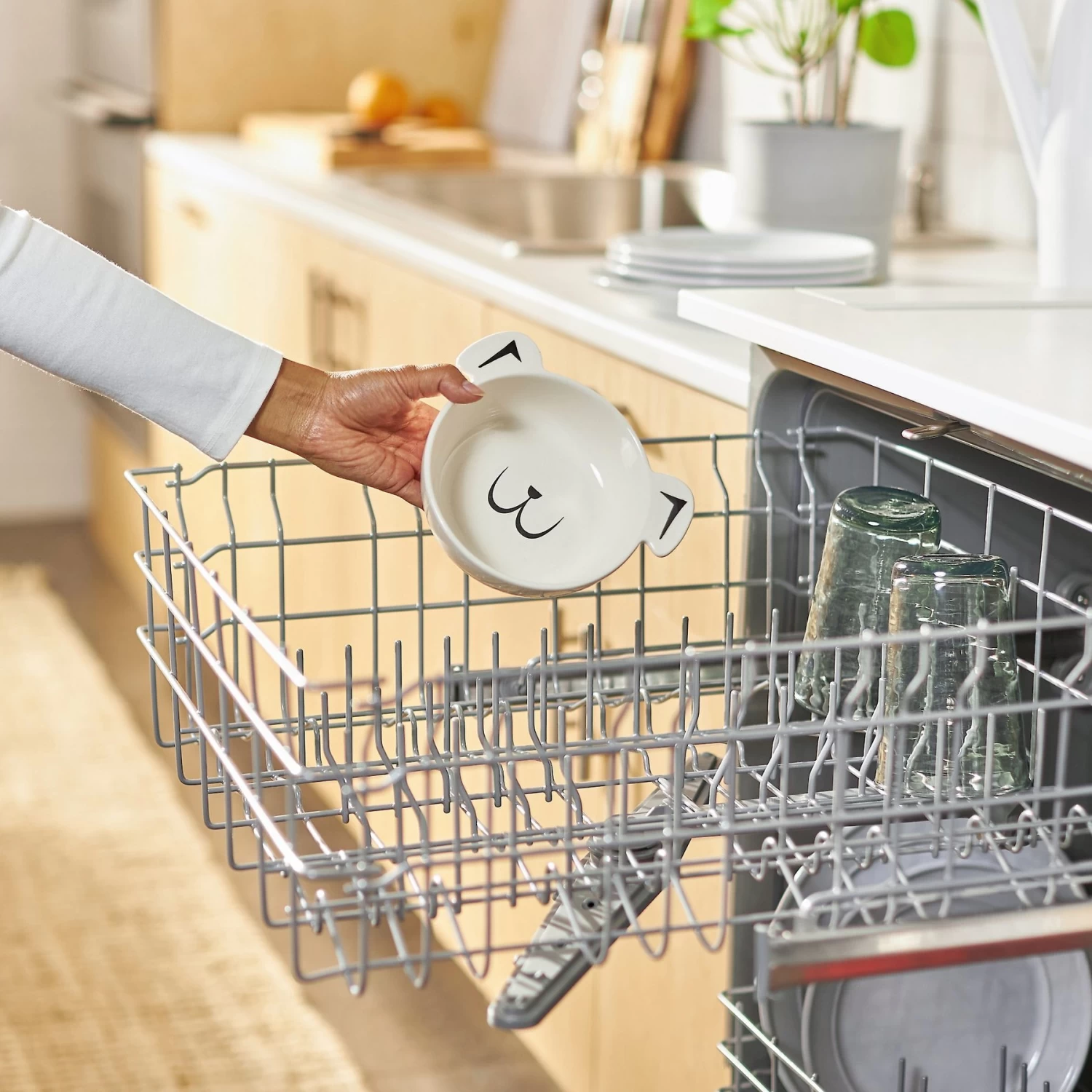 Frisco Dog Face Non-skid Ceramic Cat & Dog Bowl 6 Frisco Dog Face Non-skid Ceramic Cat & Dog Bowl - Image 6